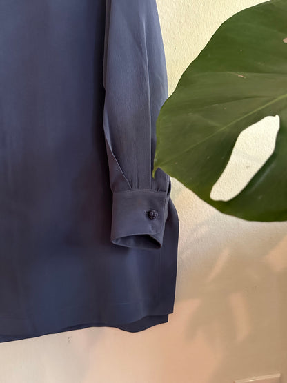 90s Blue Silk Jacket