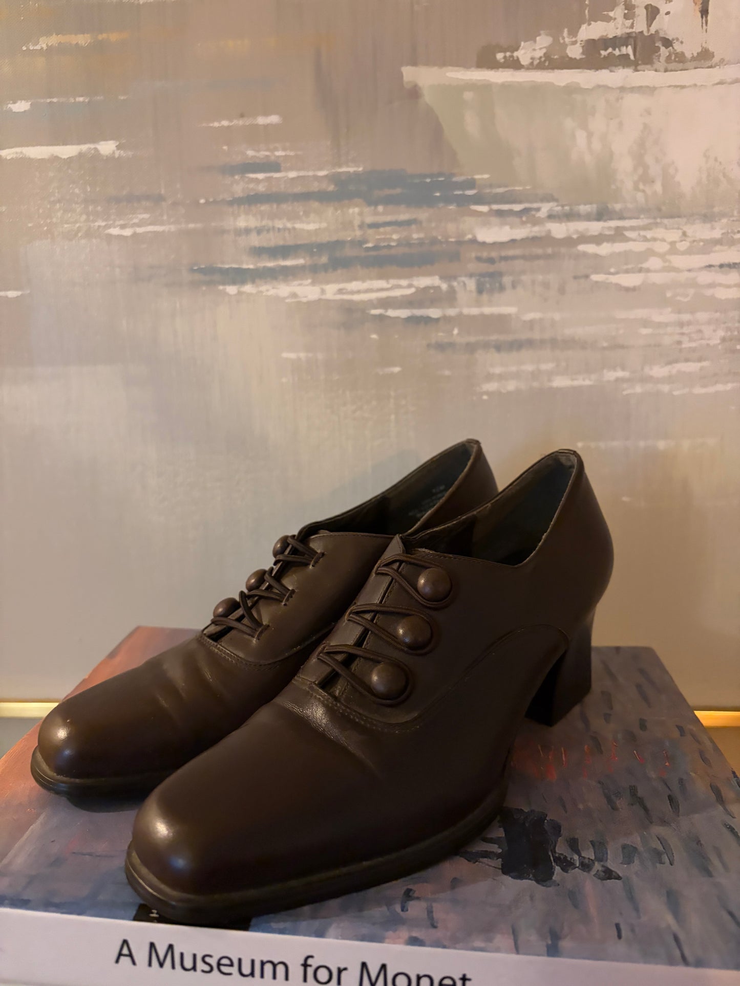 90s Brown Button Shoes - Amanda Smith