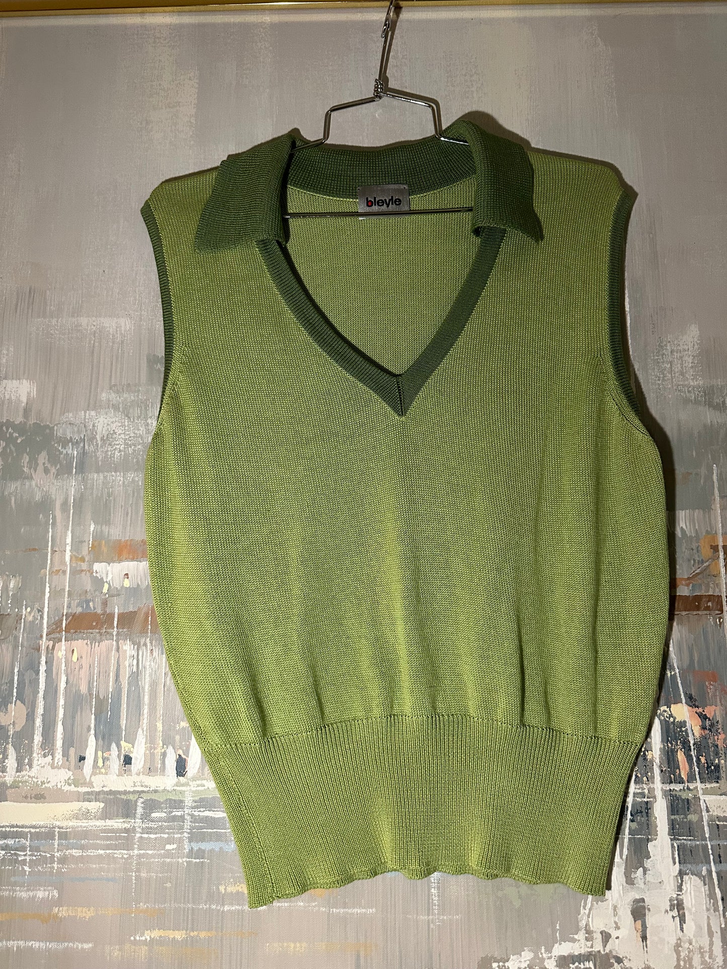 70s Green Knit Tank Top