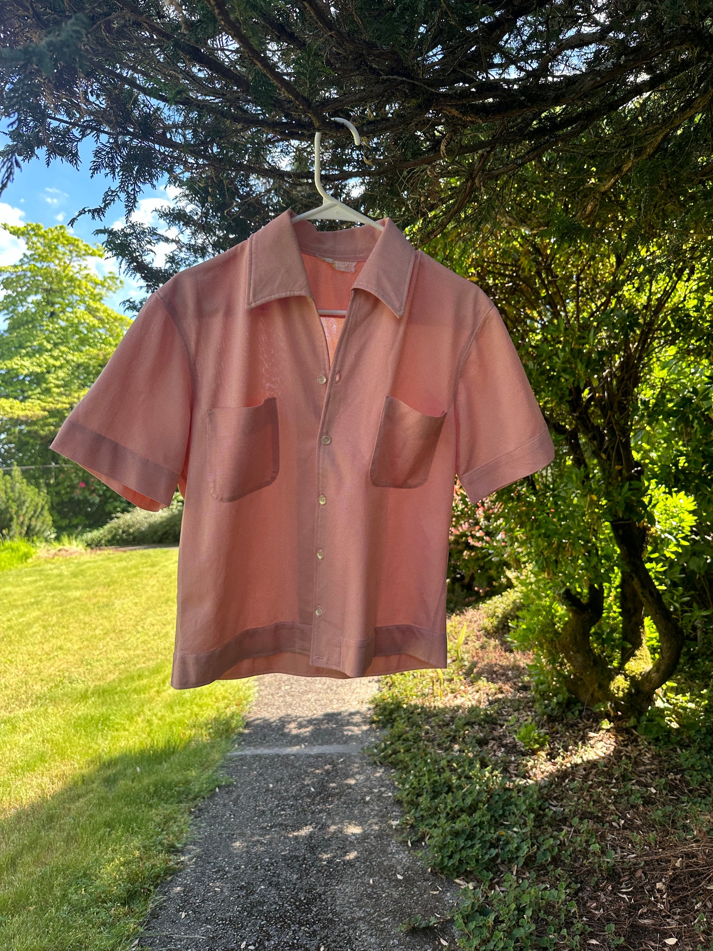 60s Pink Button Up Shirt