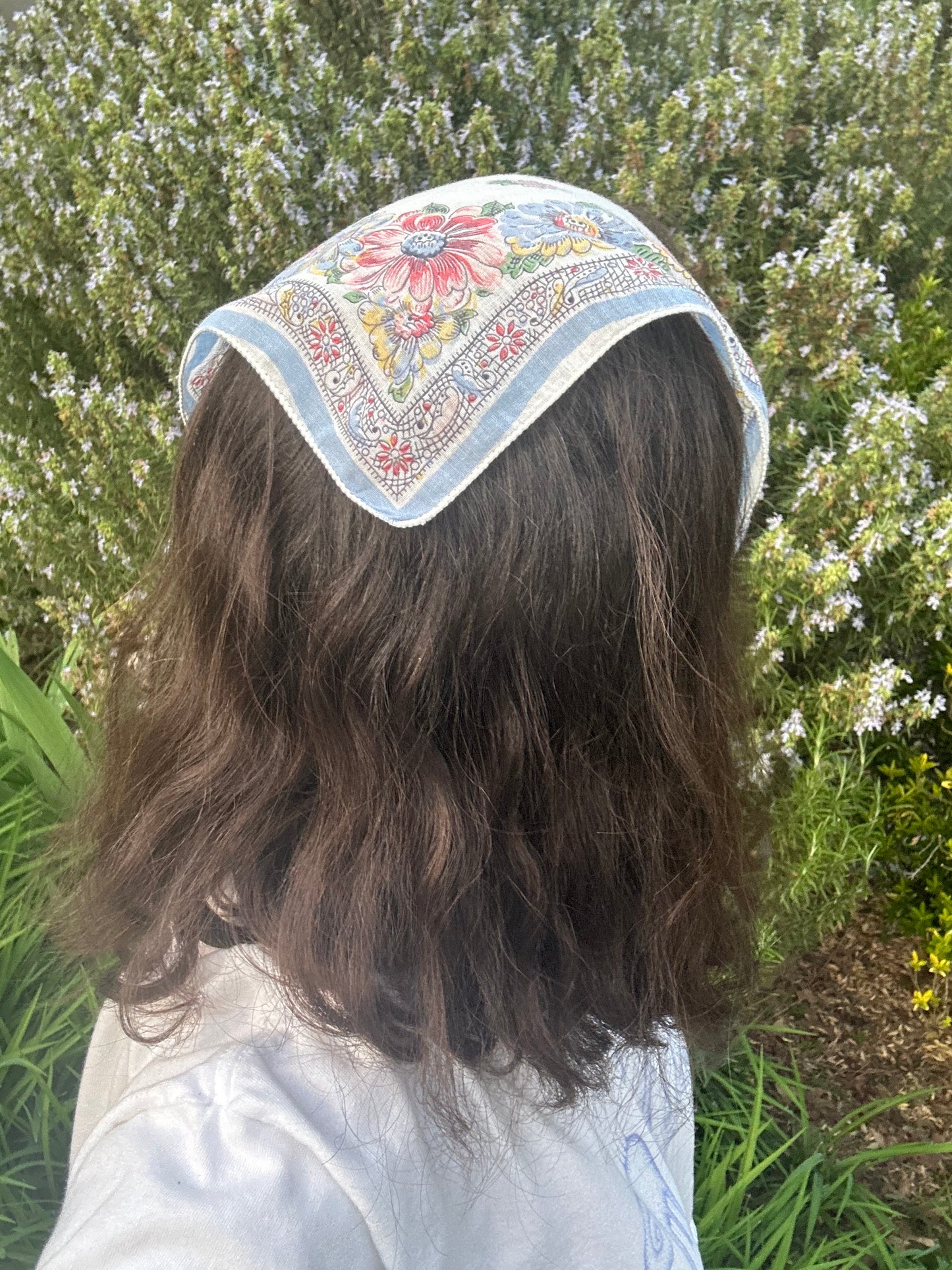 Upcycled Hankie Headscarf