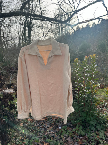 70s White Tunic Top
