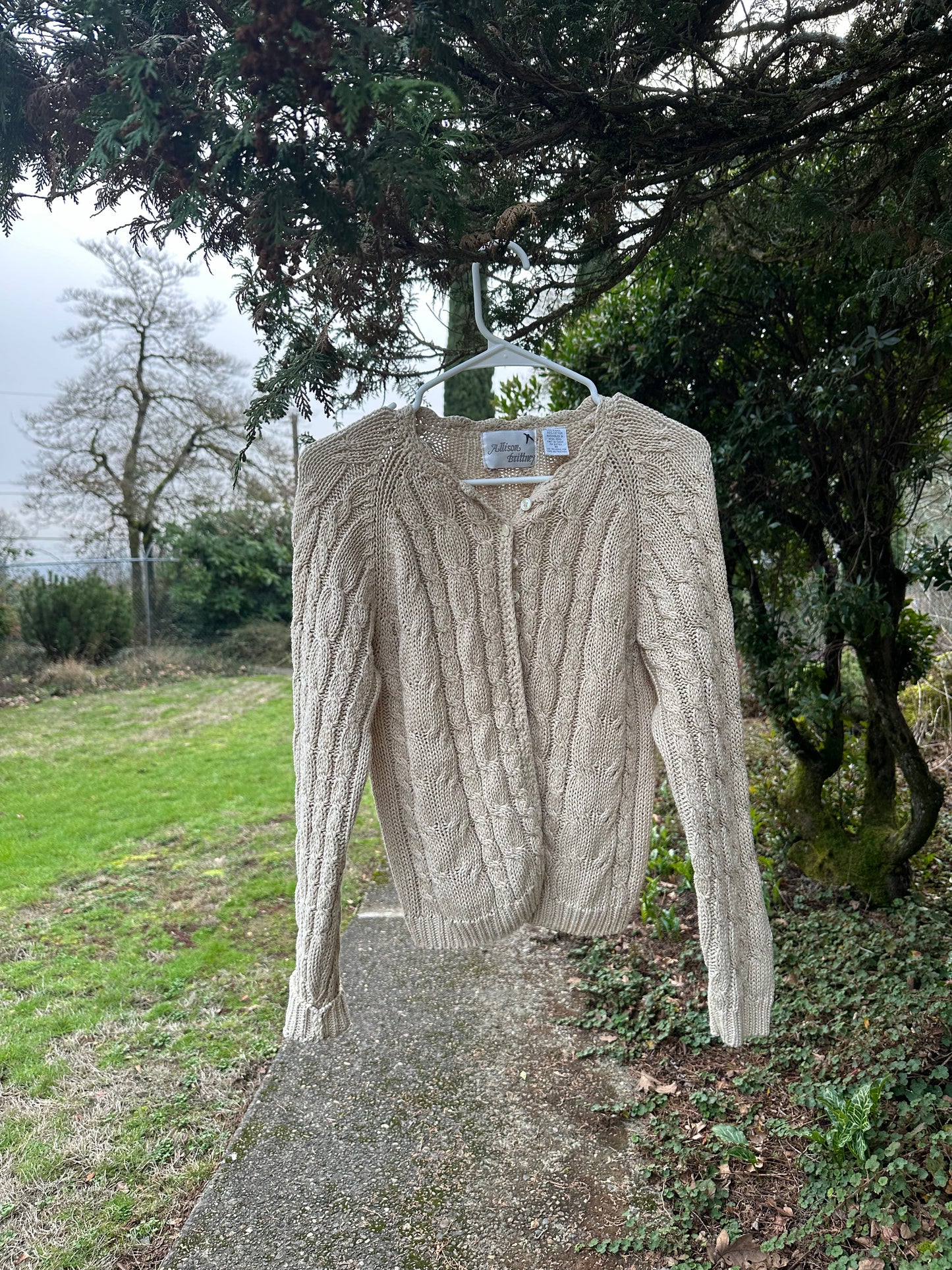 90s Cream Cotton Cardigan