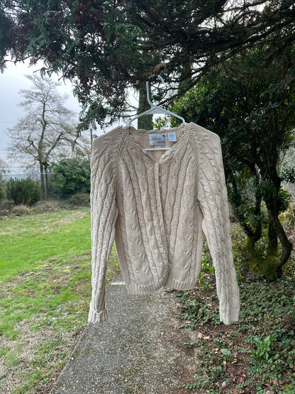 90s Cream Cotton Cardigan