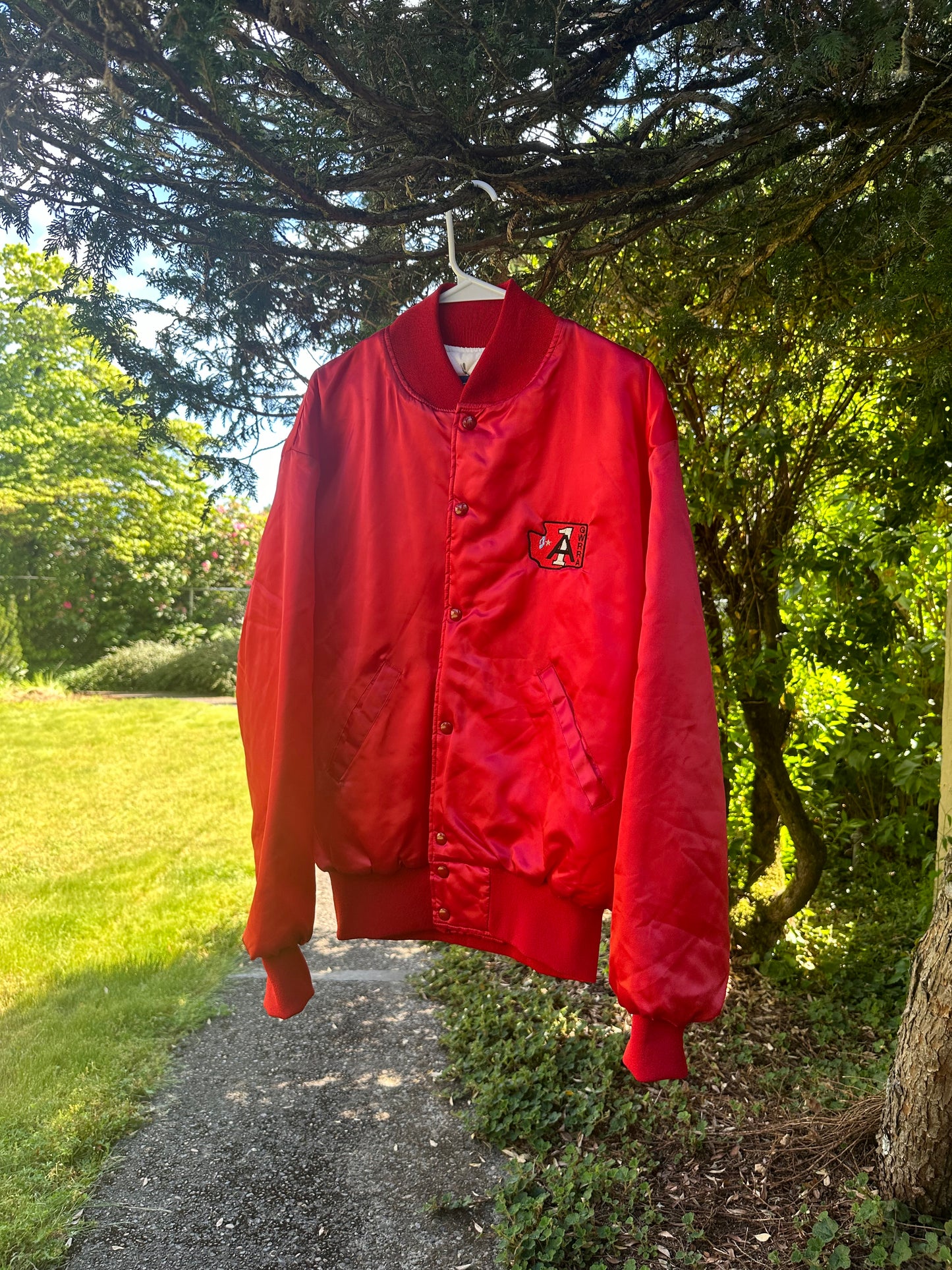 90s Red Biker Jacket