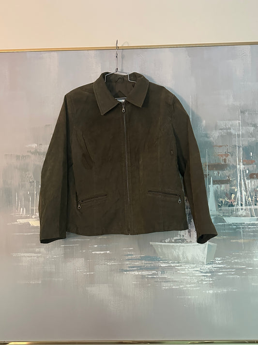 90s Green Suede Jacket