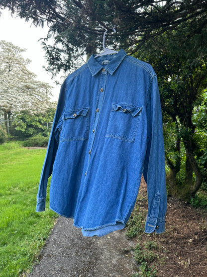 90s Blue Denim Shirt