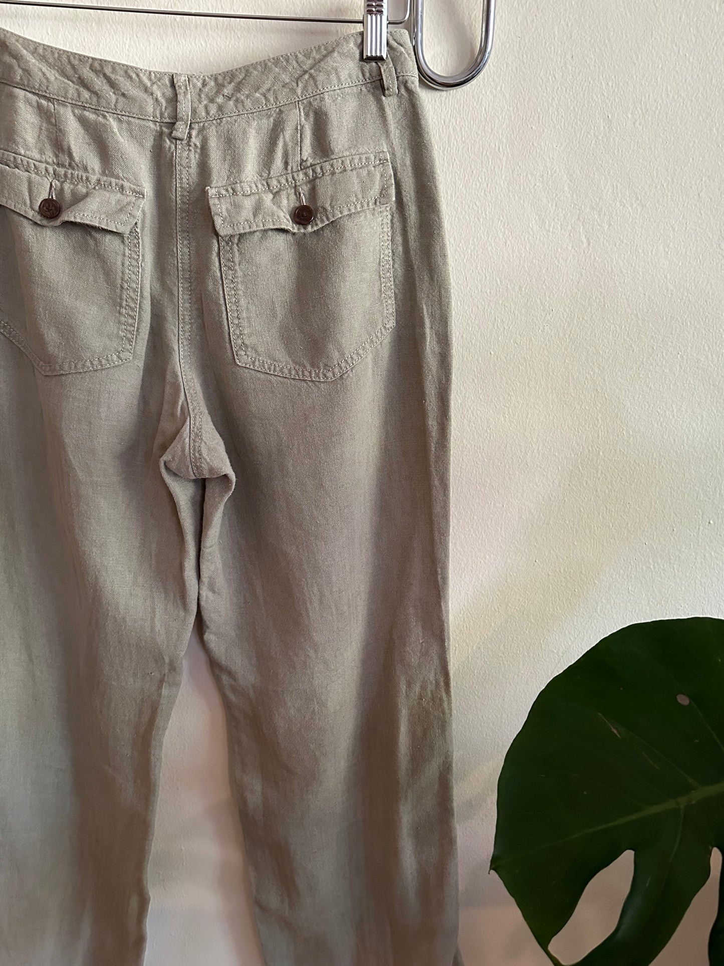 Tan Linen Pants