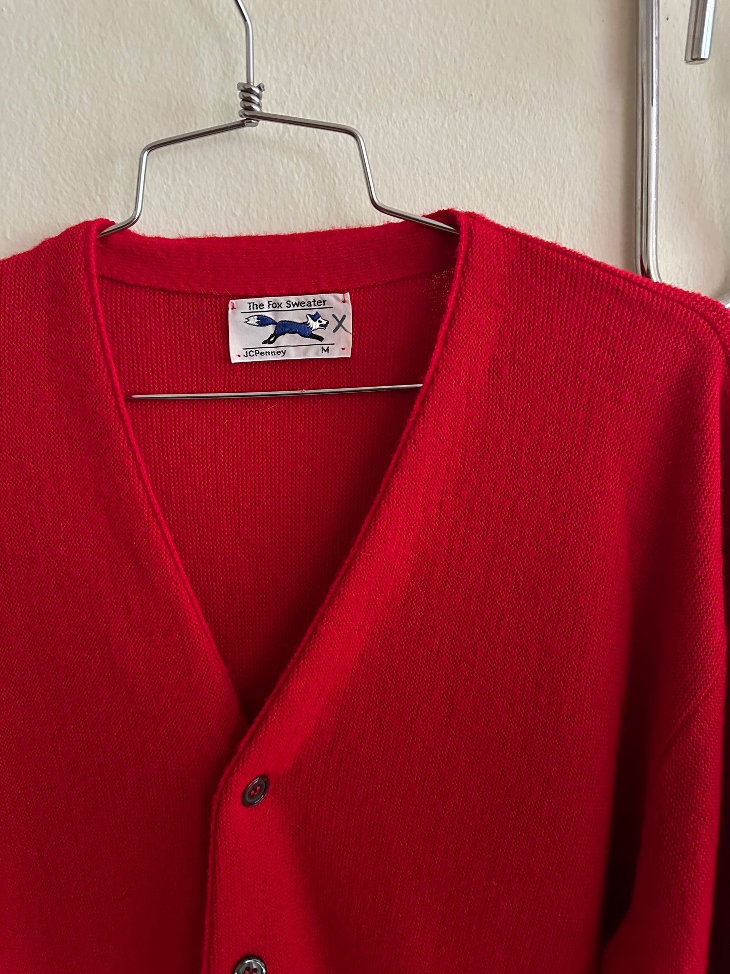 70s Red Cardigan