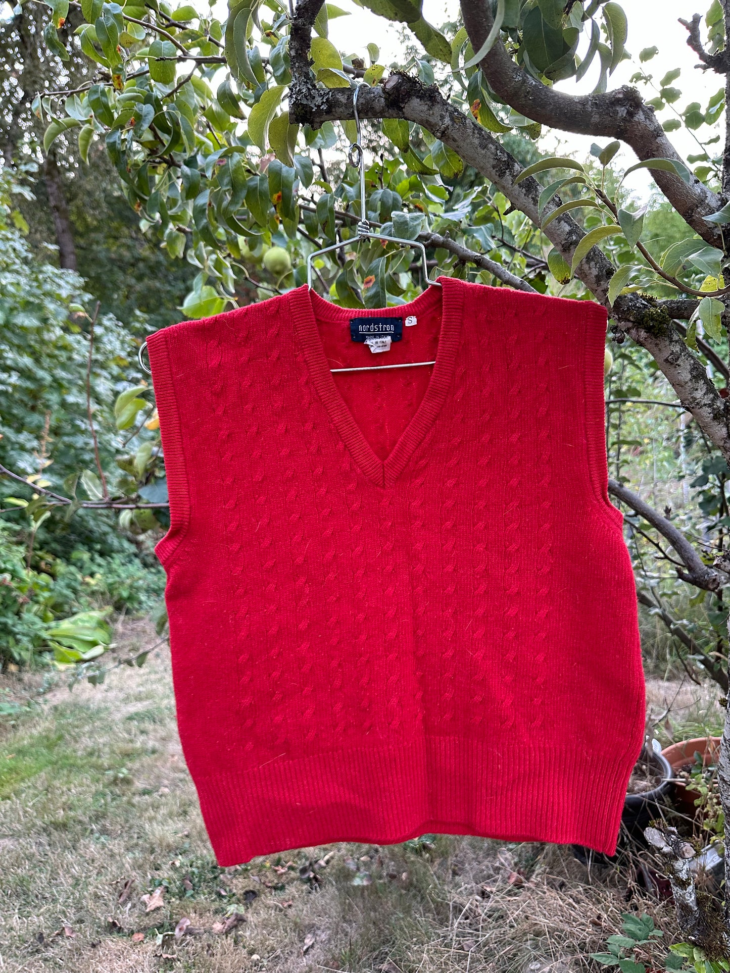 90s Red Wool Sweater Vest