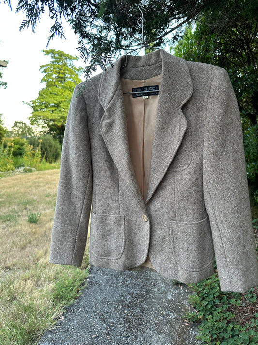 70s Tan Wool Blazer