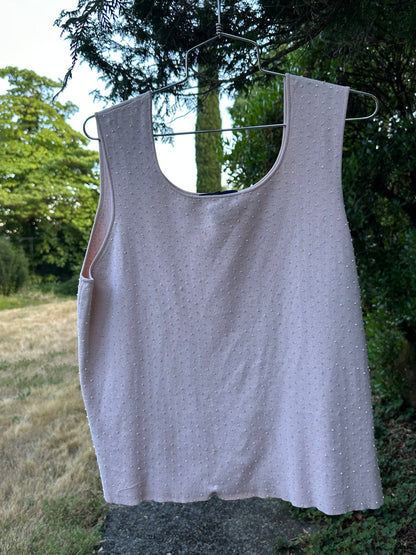 90s Pink Beaded Shirt