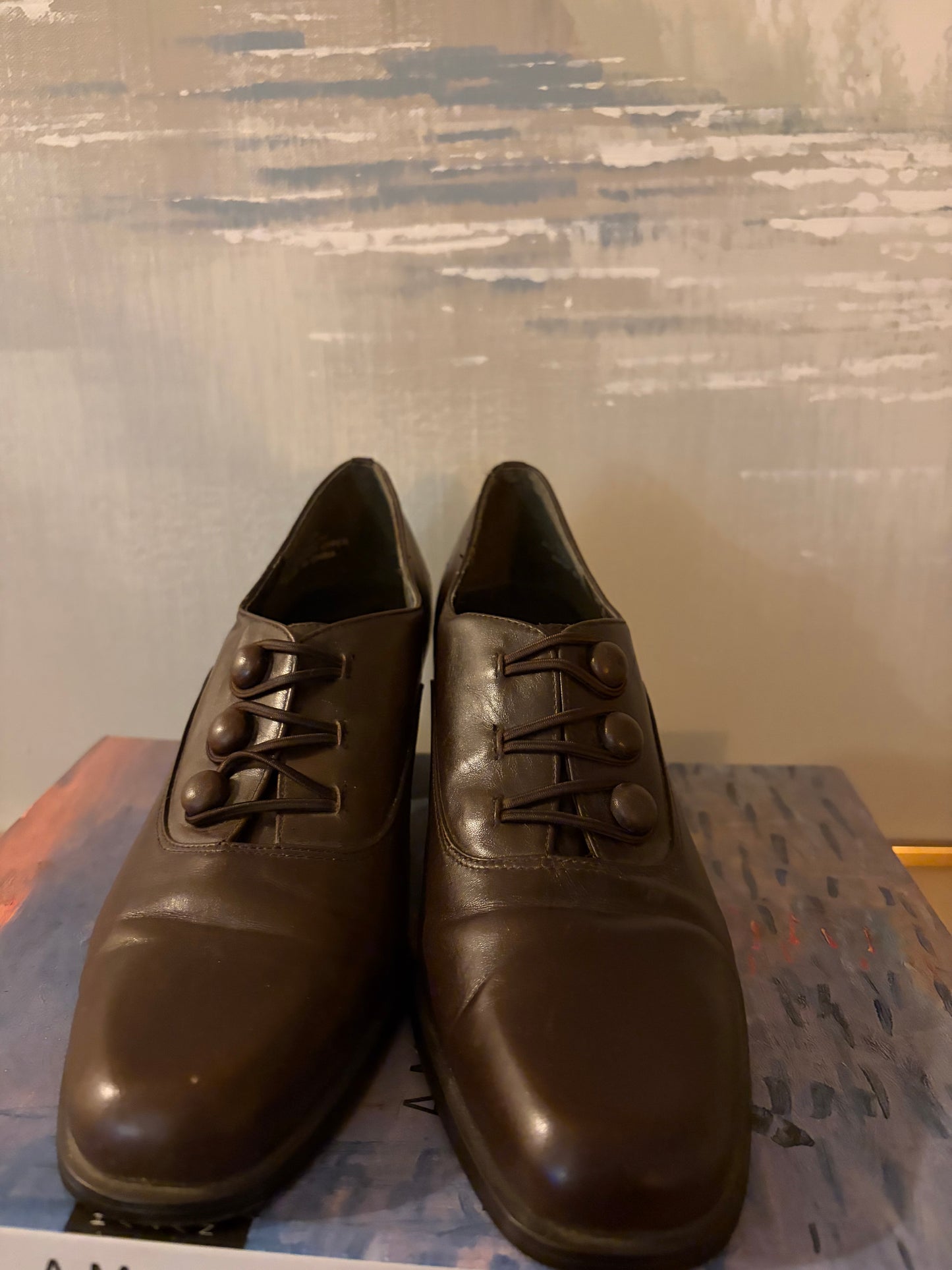 90s Brown Button Shoes - Amanda Smith