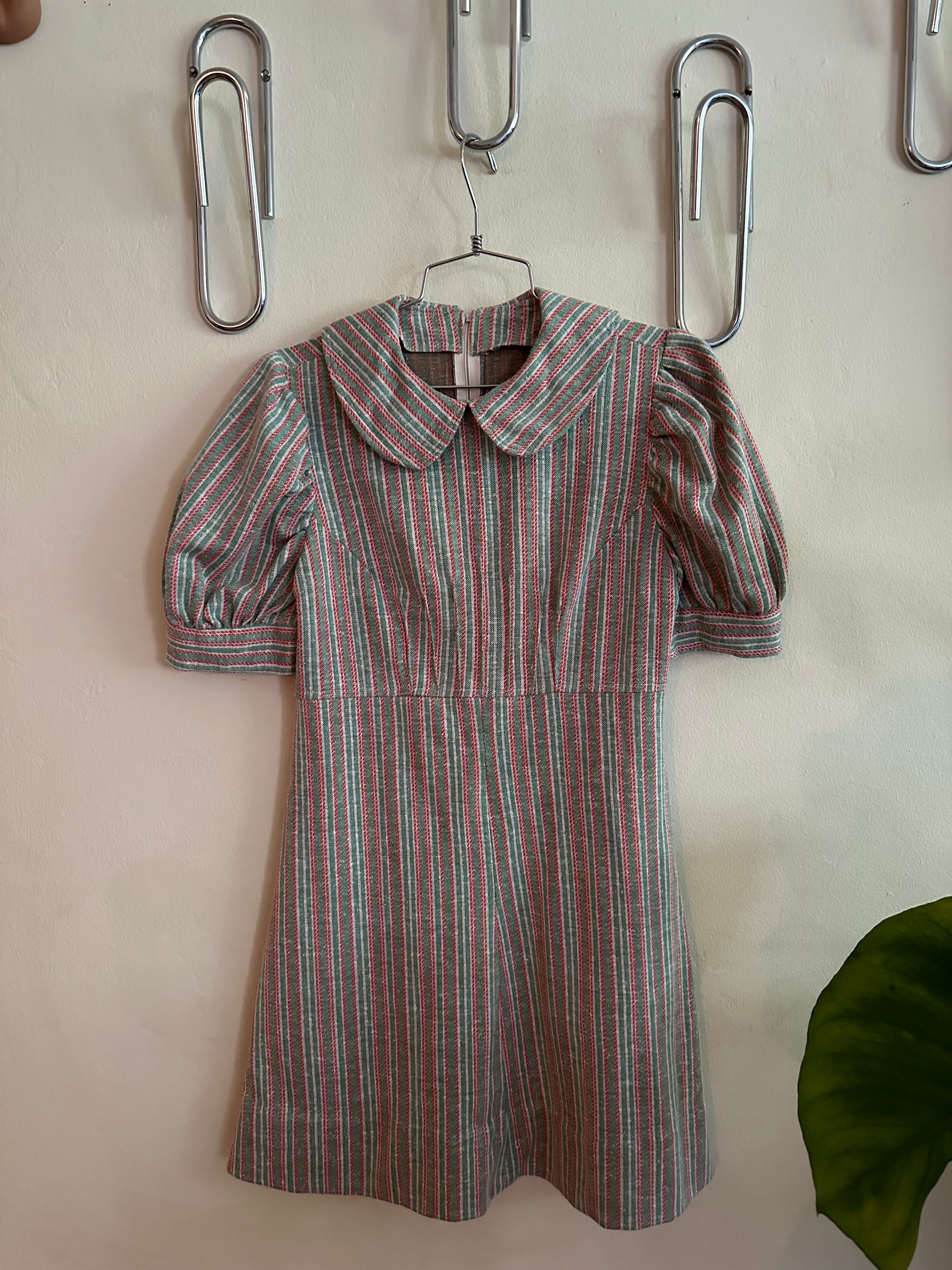 60s/70s Green Peter Pan Collar Dress – Finds You Well
