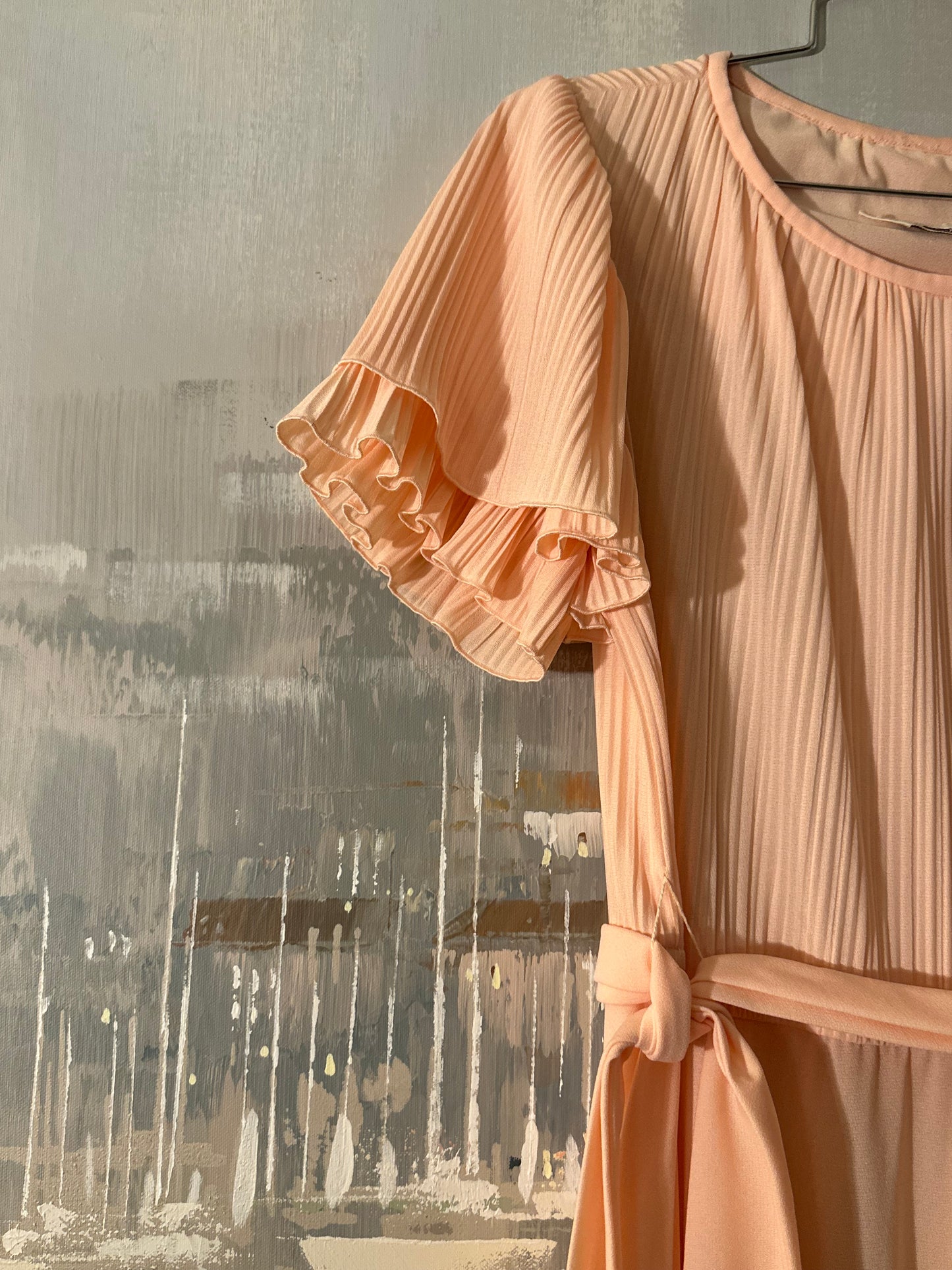 70s Peach Dress - Sears