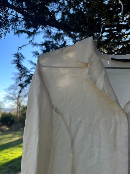 90s/Y2K white silk blouse