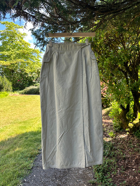 90s Tan Banana Republic Wrap Skirt