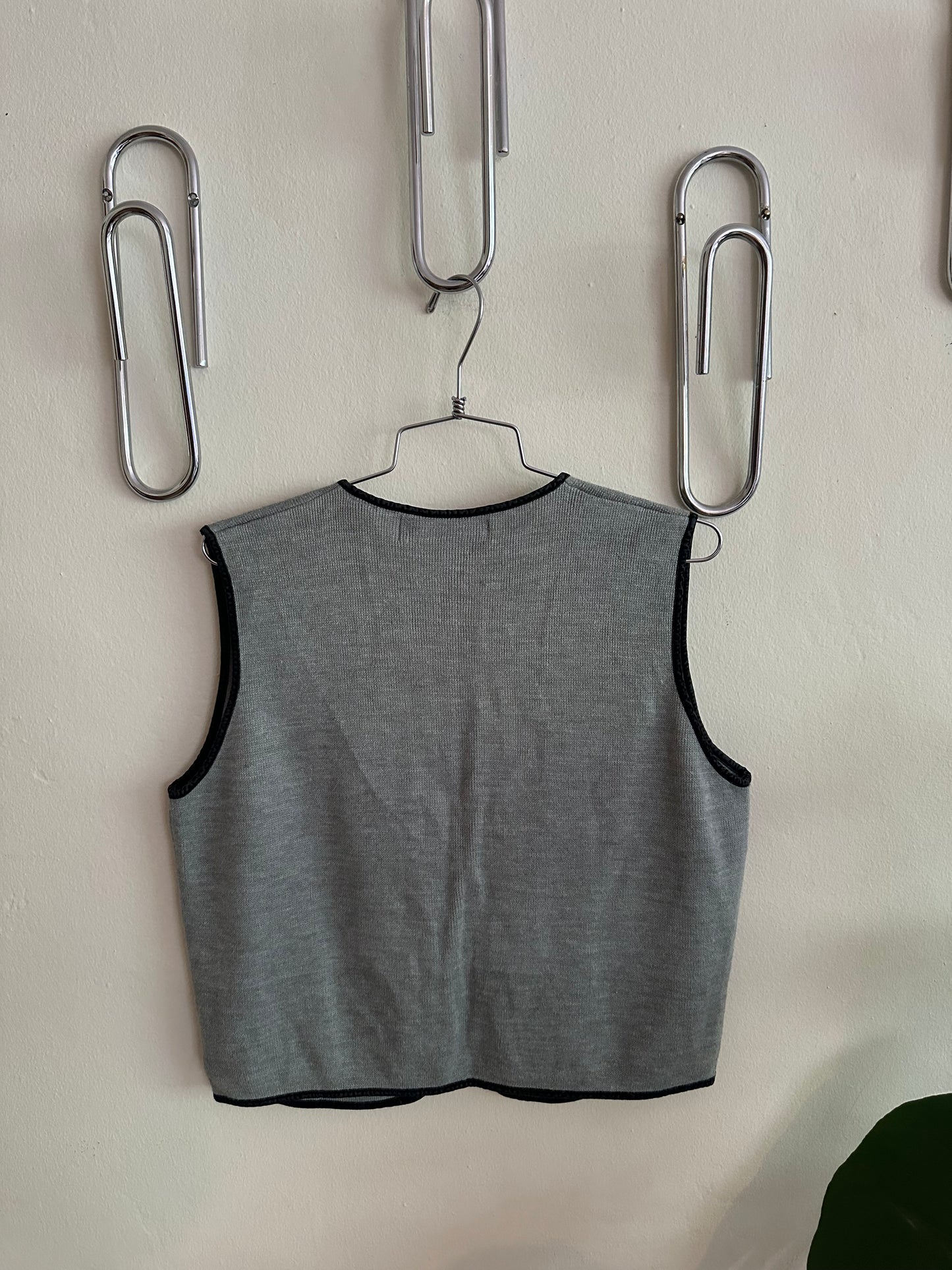 90s Grey Knitted Vest