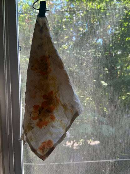 Flower Printed Naturally Dyed Scarves