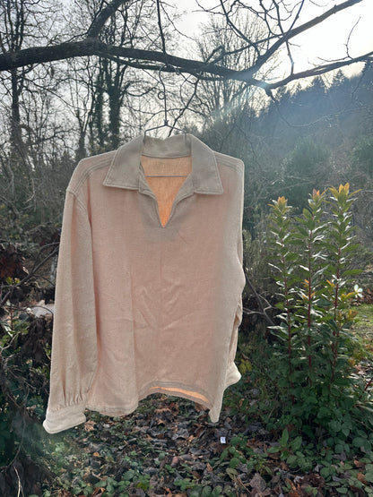 70s White Tunic Top