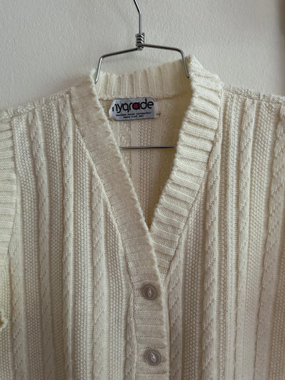 80s White Sweater Vest