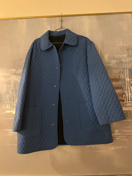 90s Blue Quilted Jacket - Gallery