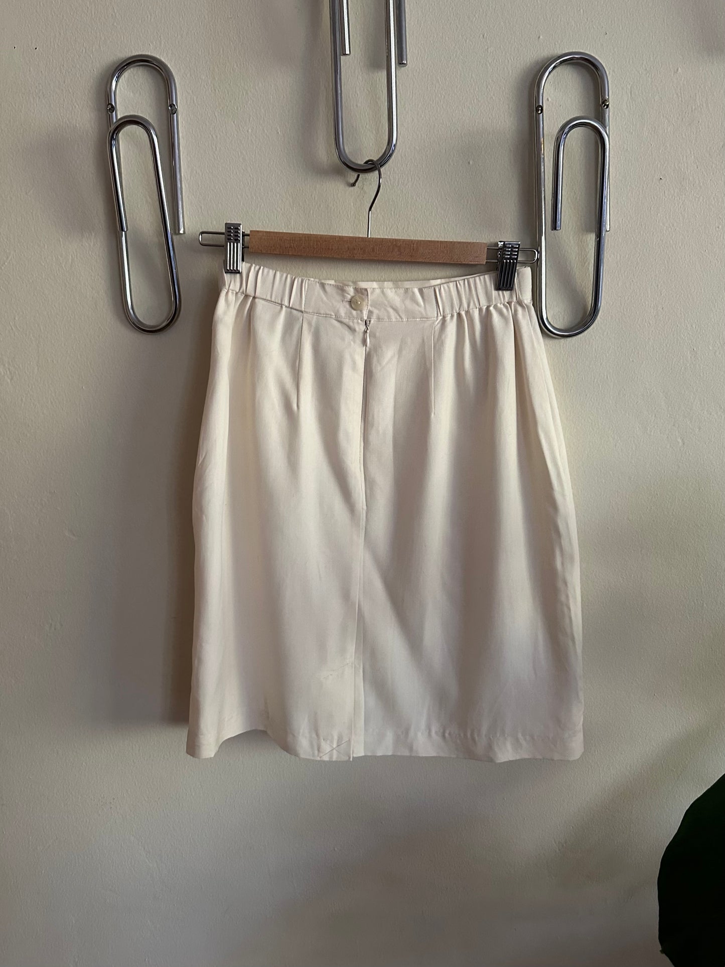 90s White Silk Skirt