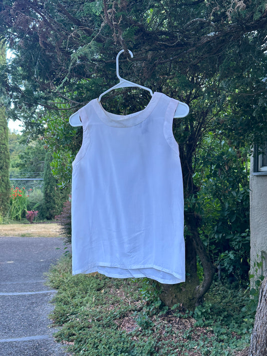 90s White Silk Shirt