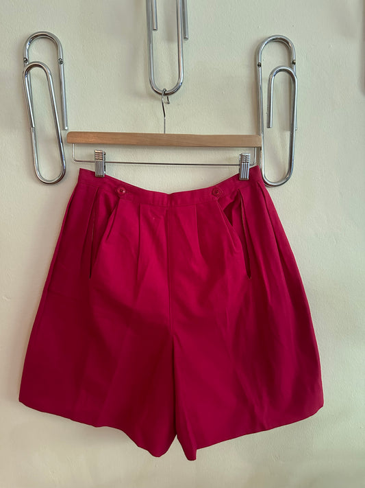 90s Pink Pleated Shorts