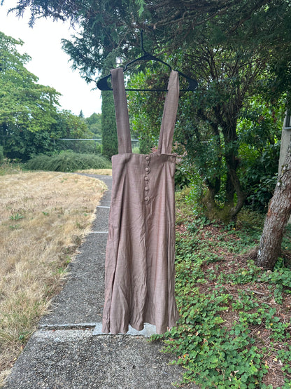 80s/90s High Waisted Skirt With suspenders