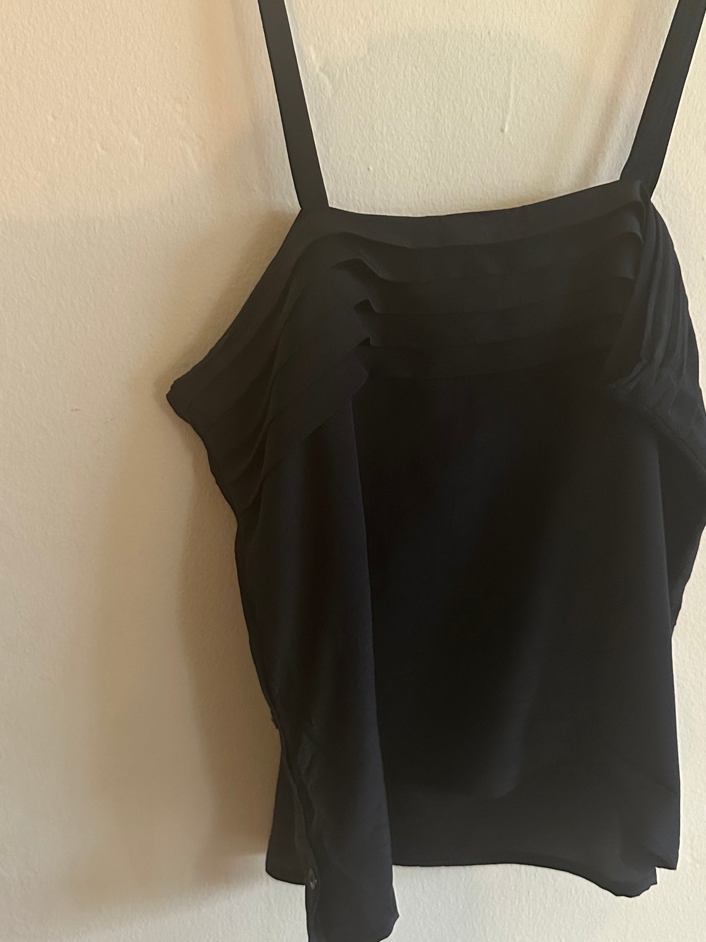 90s Black Silk Tank Top