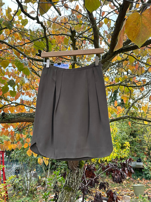 90s Grey Silk Skirt