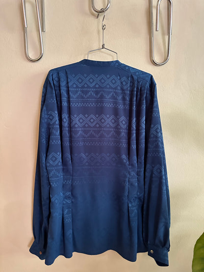 80s Blue Oscar de la Renta Shirt