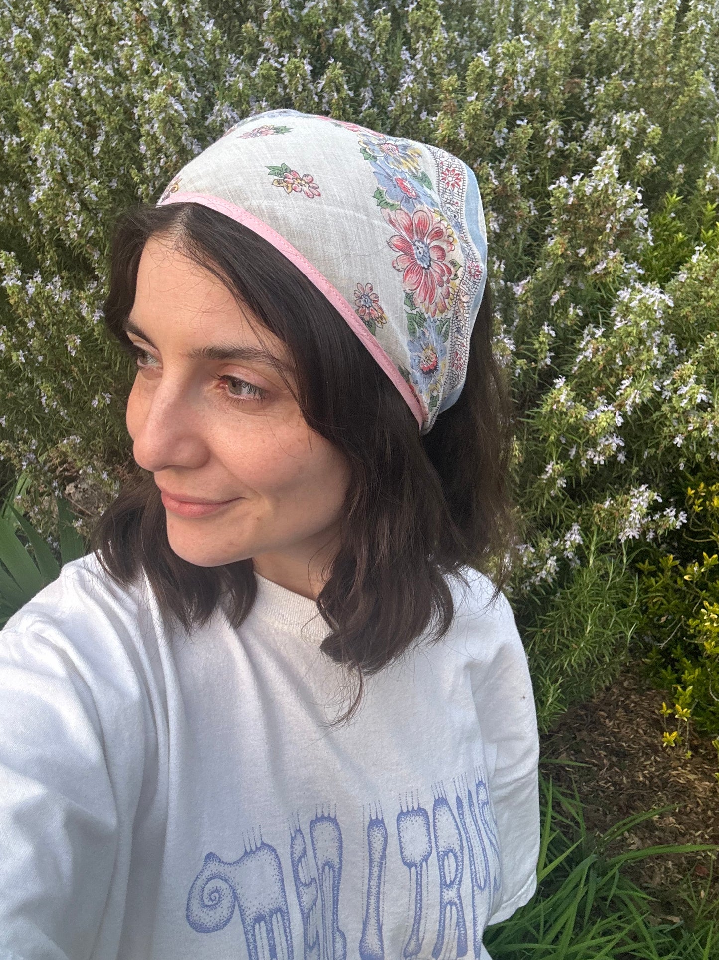 Upcycled Hankie Headscarf