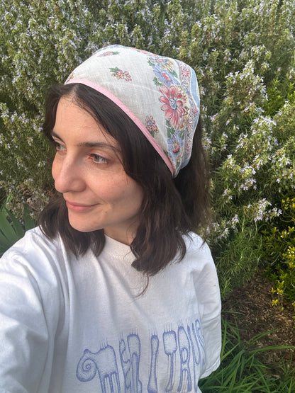 Upcycled Hankie Headscarf