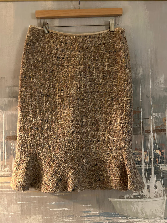Vintage Pink Tweed Skirt