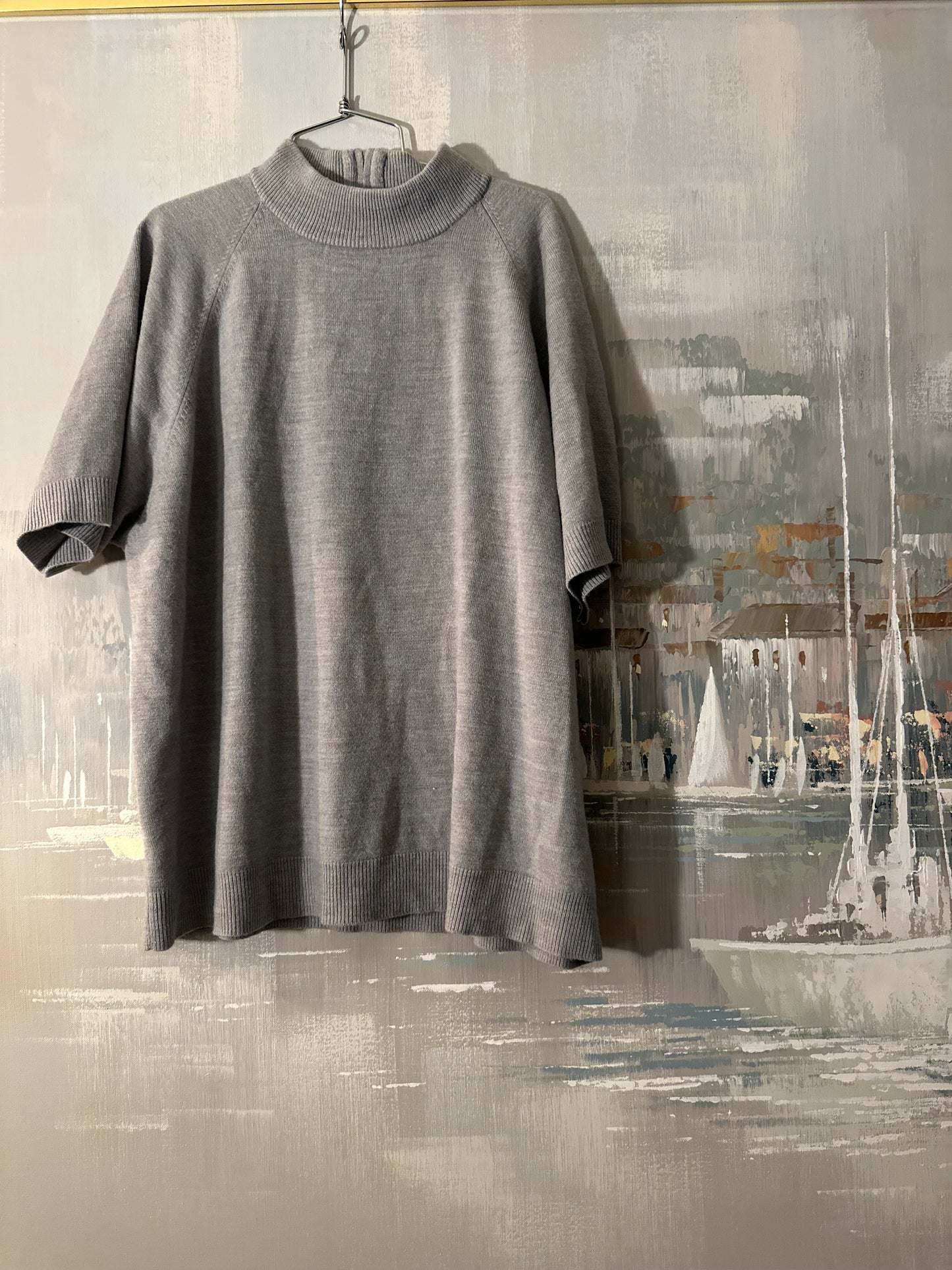 90s Grey Turtle Neck Shirt - Draper’s & Damon’s