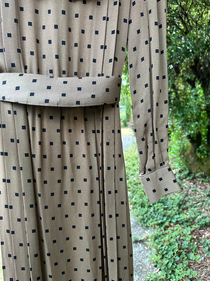60s/70s Brown Polka Dot Dress