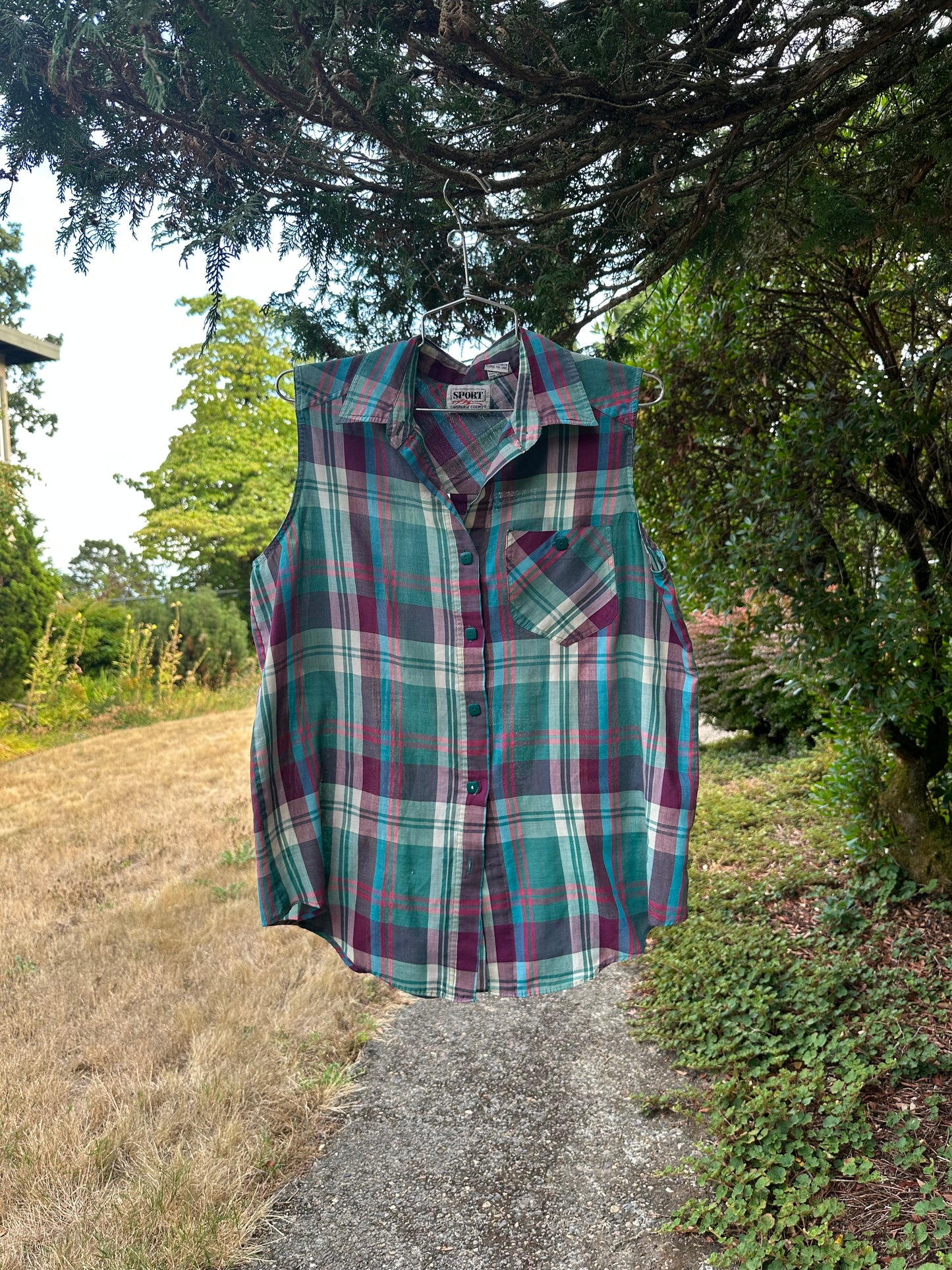 80s/90s Plaid Tank Top — Sport Carriage Court