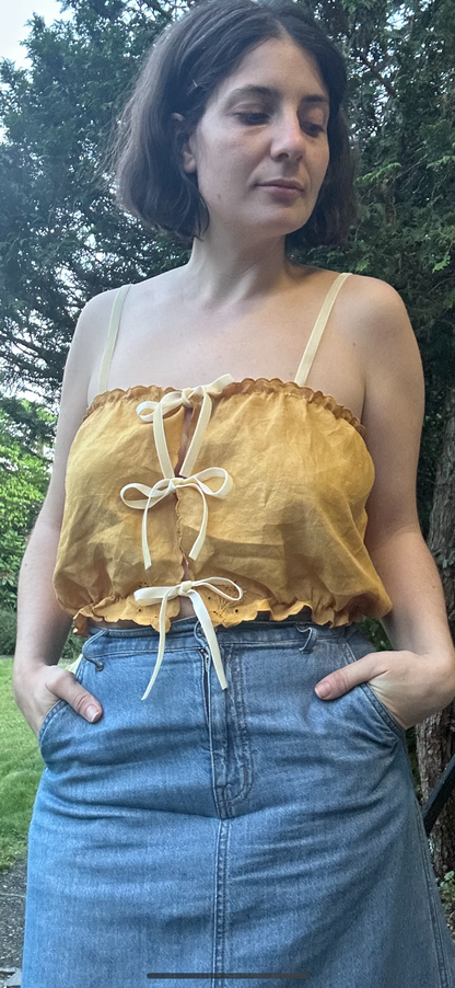 Upcycled Naturally Dyed Hankie Shirt