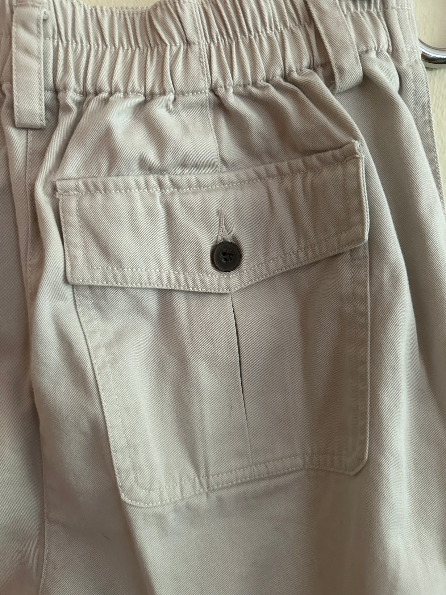 90s Beige Pleated Chino Shorts