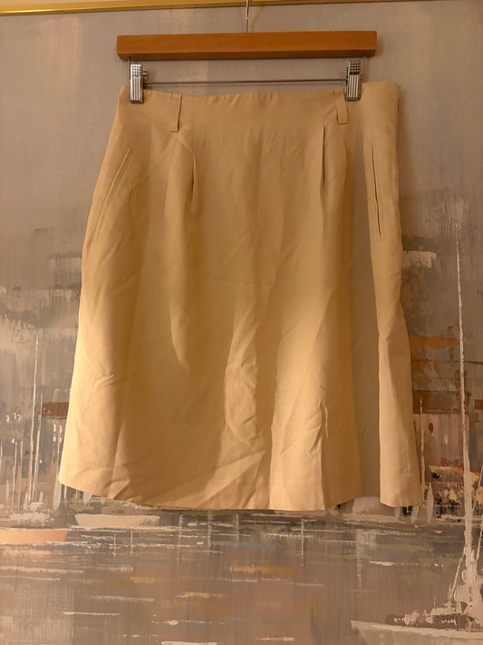 90s White Silk Skirt
