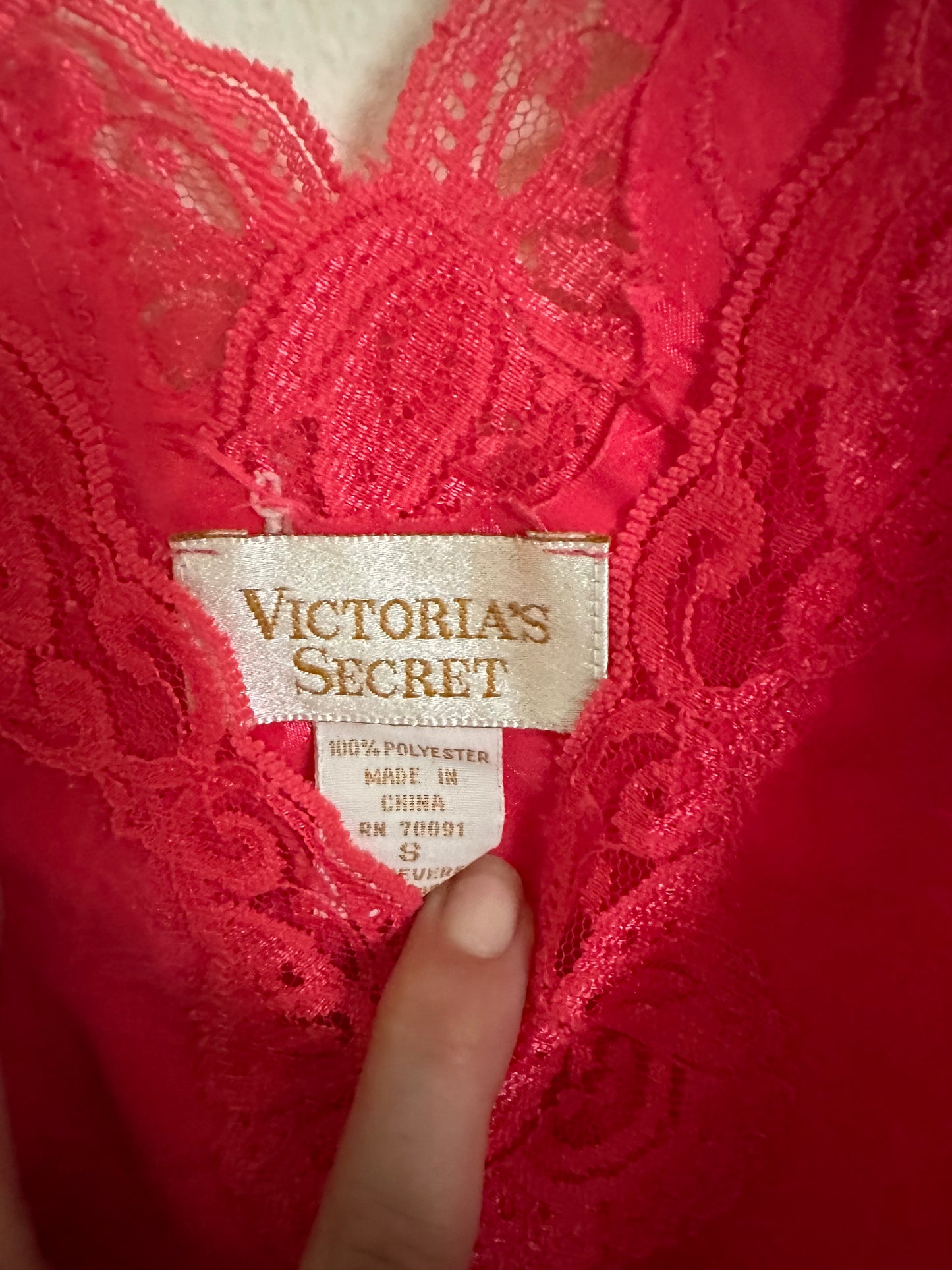 90s Red Victoria Secret Gown Slip