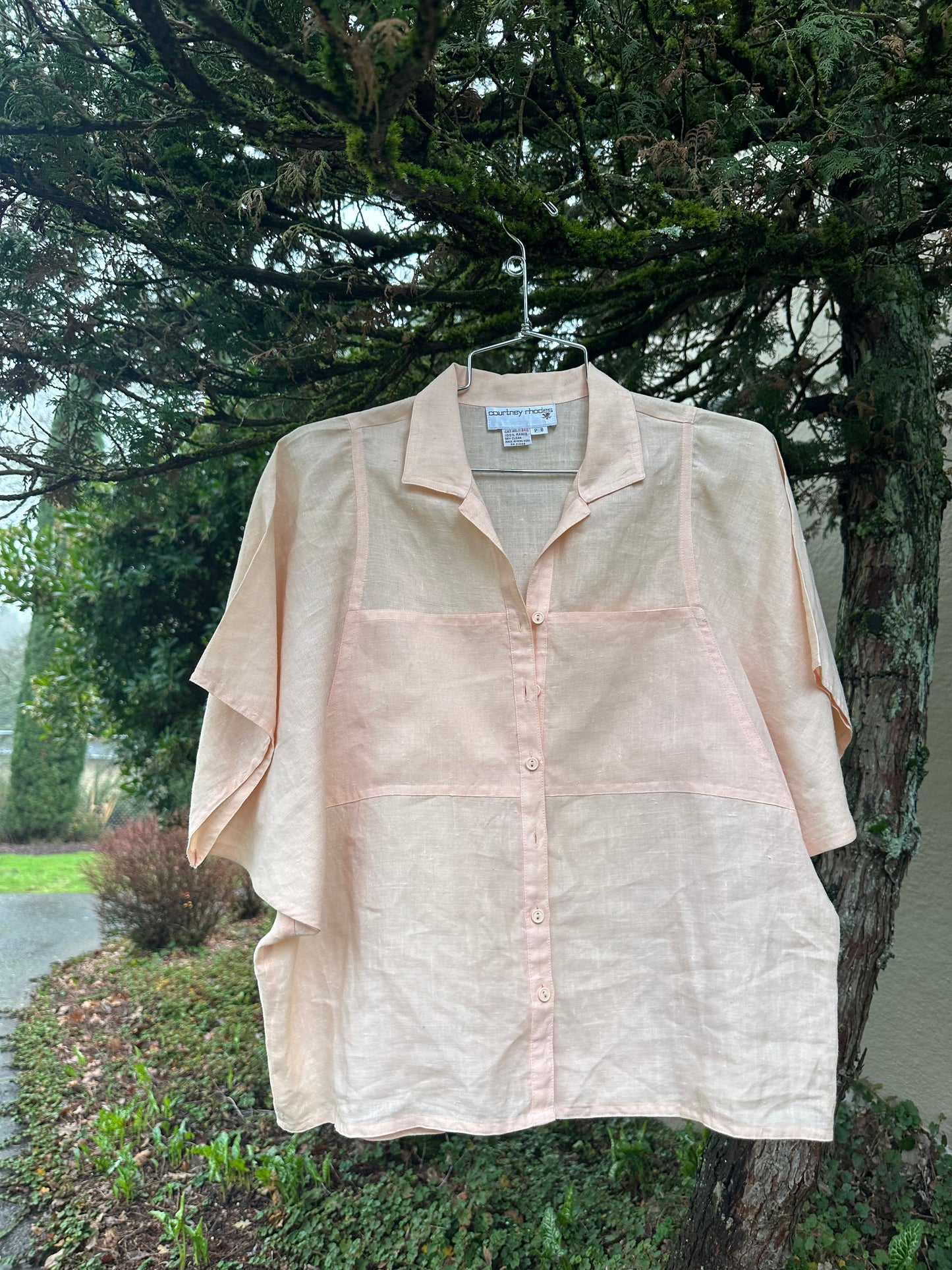 80s Pink Ramie Shirt