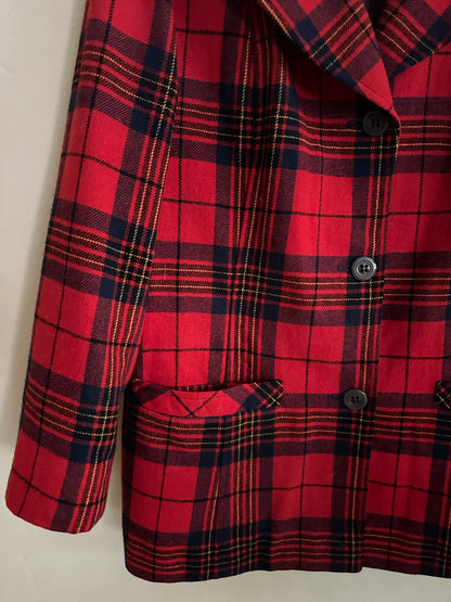 70s Red Wool Pendleton Blazer