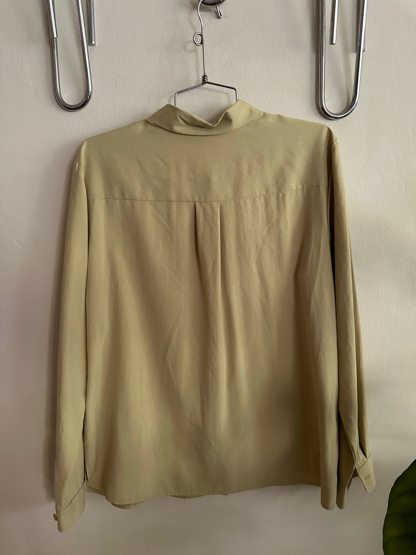 Green Silk Ann Taylor Shirt