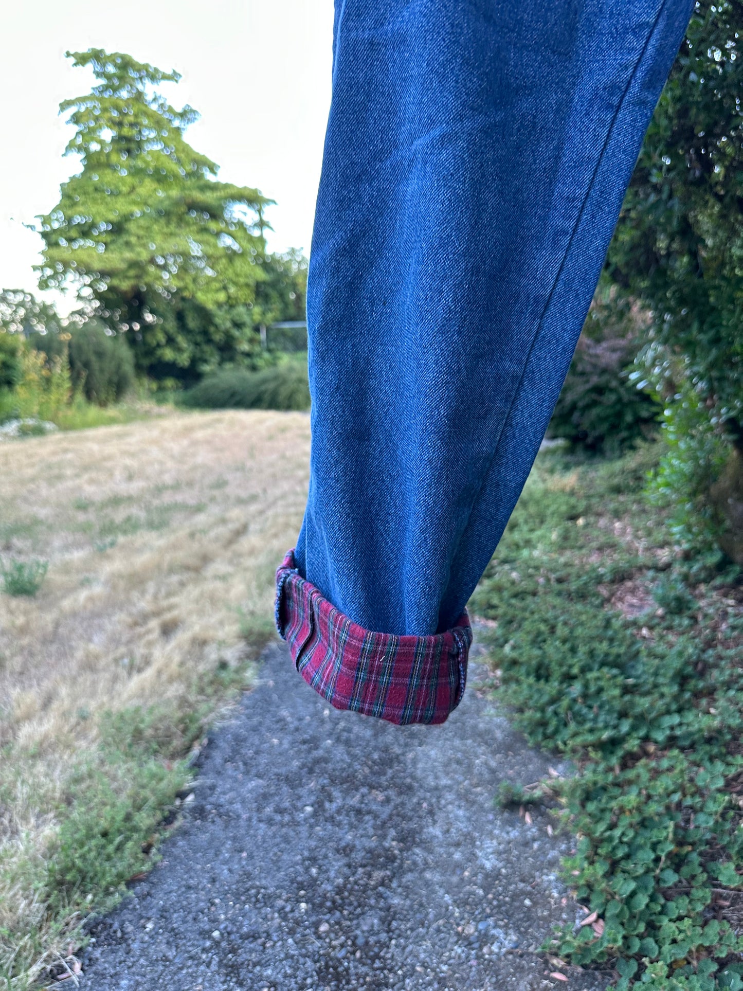 90s LL Bean Flannel Lined Jeans