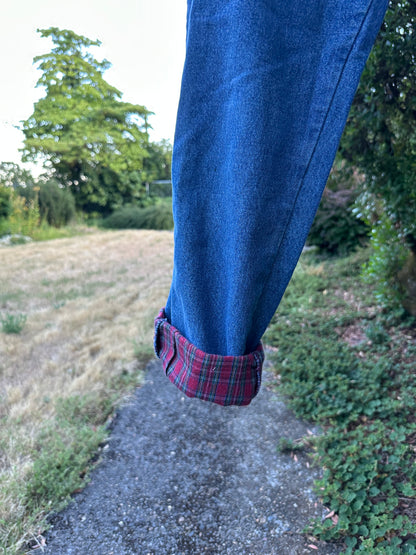 90s LL Bean Flannel Lined Jeans