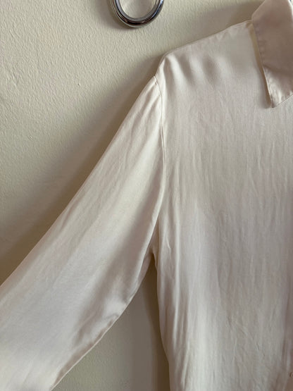 90s White Silk Button Down Pendleton