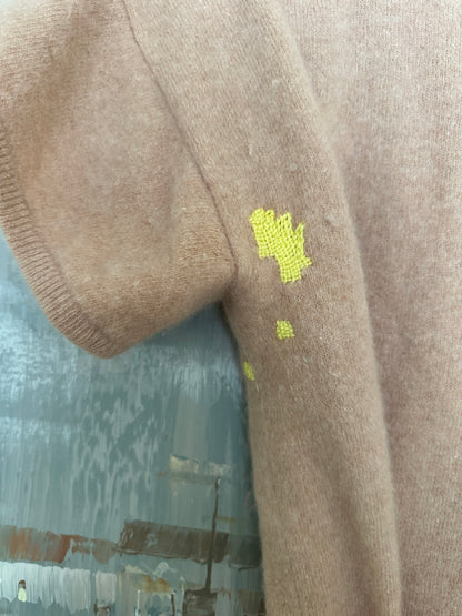 80s Pink Wool Visibly Mended Shirt